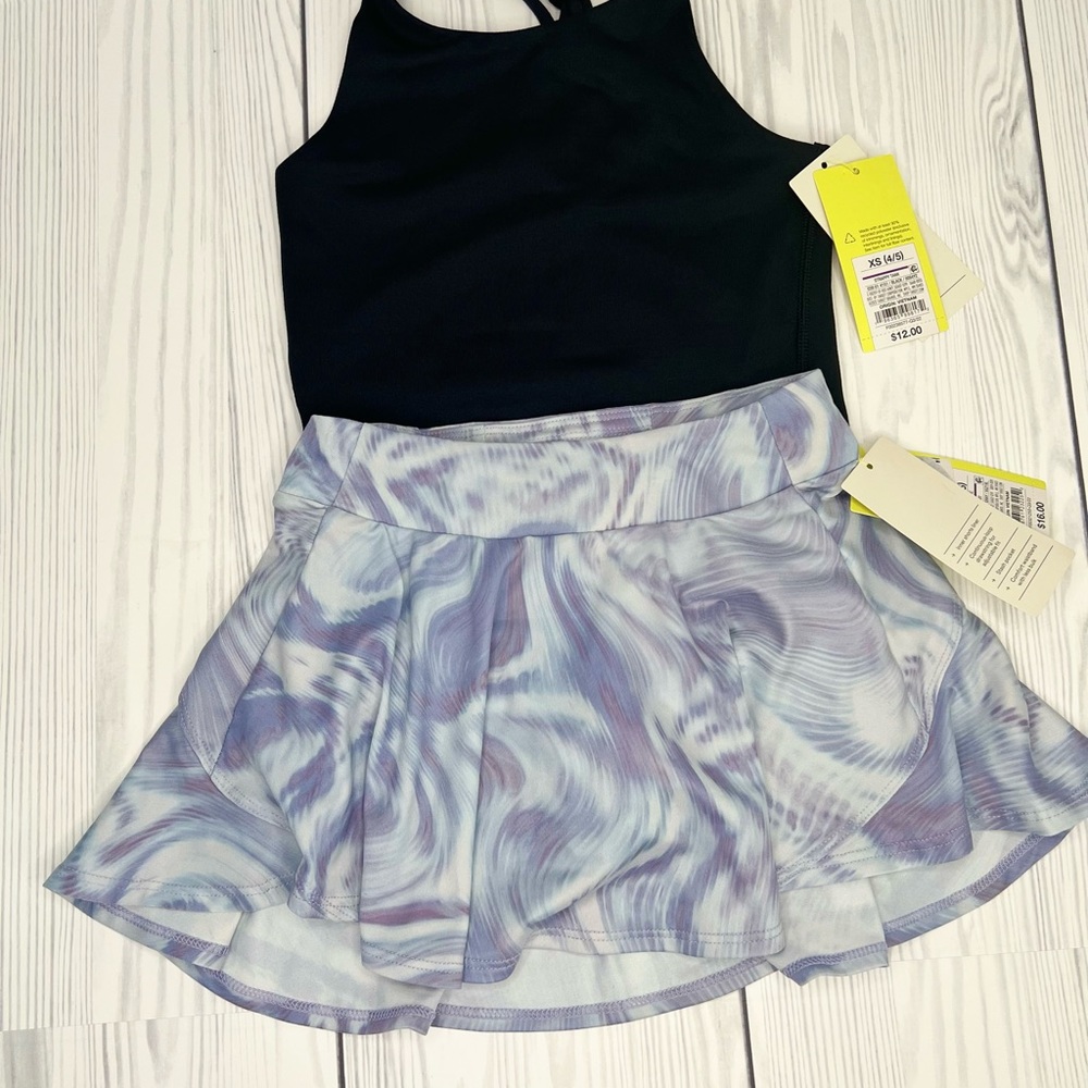 All in Motion Skorts in Black and Gray